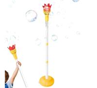 Automatic Standing Bubble Machine Maker for Kids, Torch Shape Height Adjustable Outdoor Bubble Stand Machine with Light and Music for Party Patio Backyard