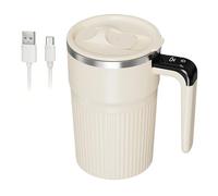 Automatic Stirring Coffee Mug - 400ml Automatic Mixing Cup With Temperature Display, 14.4x9x9cm Portable Electric Mug Lid For Travel Vacation Office School Apartment Hot Chocolate Milk Drinks