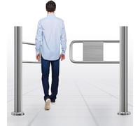 Automatic Swing Gate One Way Door Access Control Secure Entrance for Schools Stores Hospitals Double & Single Half Waist Design (W 190cm 74.8")