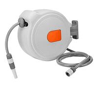 Automatic Telescopic Hose Storage Rack 1/2" x 65 FT Water Hose Reel Wall Mount Automatic Rewind Hose Reel Any Length Lock 150° Swivel Bracket Heavy Duty Household nozzles