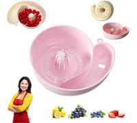 Automatic Vegetable and Fruit Bowl, Drain Basket Berry Washer Spinner Bowls, Snail-Shaped Drain Basket Berry Washer Spinner Bowls, Portable Kitchen Cleaning Device