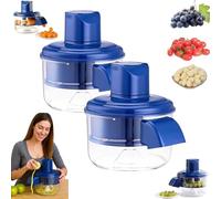Automatic Vegetable Peeling Machine - Multifunctional Automatic Vegetable Peeler, Portable Electric Peeler Fruits and Vegetables for Grapes, Garlic, Tomato, Cherry (2Pcs)