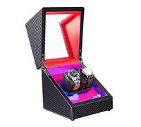 Automatic Watch Winder Automatic Watch Winder with LED Illumination Double Watch Winder Box Carbon Fiber Leather Dual Power Supply 4 Rotation Modes