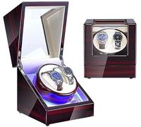 Automatic Watch Winder Box 1 Pcs Double Watch Winder for Automatic Watches, with Blue LED Light, Wood Shell Piano Paint Exterior,Super Quiet Japanese Motor (Color : Red Black) beautiful scenery