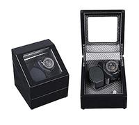 Automatic Watch Winder Box Double Watch Winder Box Quiet Motor with 5 Rotation Modes Wood Shell Watches Storage Display BoxHoliday Gift (I)