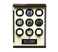 Automatic Watch Winder Box with Touch Panel and Display Screen Remote Control Adjustable Watch Pillows Quiet Motor (White 4+0)