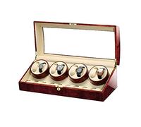 Automatic Watch Winder Boxes with Light Quiet Motor 5 Rotation Modes Display Case AC Adapter Powered Not Include Watches (C 8+9)