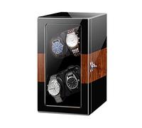 Automatic Watch Winder Watch Winder Box 4 with LED Light Soft Flexible Watch Pillow AC Adapter and Battery Powered
