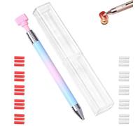 Automatic Wax Pen for Diamond Painting - Includes 30Pcs Wax Diamond Art Supplies, Effortless Gem Pickup for Artistic Projects, Ideal for Hobbyists and Artists (A)