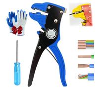 Automatic Wire Stripper, 2 in 1 Cable Stripper Tool, Adjustable 2-20mm Electrical Self Adjusting Wire Stripper with Depth Stop for Electronic ＆ Automotive Repair (Blue)