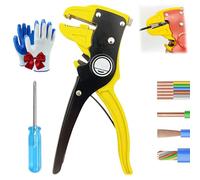 Automatic Wire Stripper, 2 in 1 Cable Stripper Tool, Adjustable 2-20mm Electrical Self Adjusting Wire Stripper with Depth Stop for Electronic ＆ Automotive Repair (Yellow)