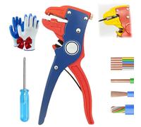 Automatic Wire Stripper, 2 in 1 Cable Stripper Tool, Adjustable 2-20mm Electrical Self Adjusting Wire Stripper with Depth Stop for Electronic ＆ Automotive Repair (Red)