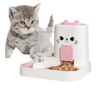 Automatique Cat Cat - Fraisage d'aliments pour chats et distributeur d'eau | Récipient d'aliments secs de grande capacité avec bols à l'épreuve | Station d'alimentation pour animaux de compagnie intér
