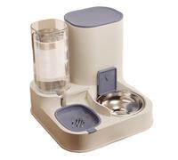 Automatique Cat Feeder 2 en 1 en Acier Inoxydable et PP Feeder Automatic Cat and Water Dispentier de capacité Dispensateur Alimentaire détachable pour Les Petits Chiens et Les Chats Bleus, Man