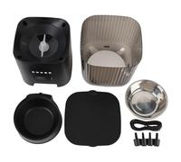 Automatique Cat Feeder chronométré Bouton d'alimentation Contrôle du Chien de Nourriture Dispensateur de Nourriture pour Animaux de Compagnie intérieur (Single Bowl)