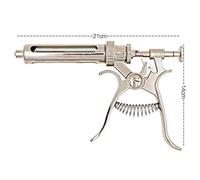 Automatique Continue Seringue Vétérinaire Réglable Multifonction en Acier Inoxydable Outil de Ferme Adapté aux Poulets Canards Bovins Moutons Porcs(10-50 ML),30ml