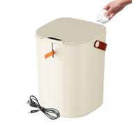 automatique de 20 L - Conteneur à déchets avec détecteur de mouvement, fine avec couvercle | Cuisine salle de bain chambre salon organisateur mains libres tri des ordures moderne net
