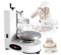 Automatique D'épandeur Décoration Crème Niveleur, Réglable Gâteau Grattoir Crème Spatule Outil De Cuisson Edges Lisseur Machine Glaçage Gâteau d'anniversaire,White