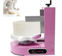 Automatique gâteau décoration Machine, 4-12 Pouces électrique gâteau glaçage & glaçage Plus Lisse avec écran Tactile, Vitesse réglable, 40-200 TR/Min, Plateau tournant électrique avec Rasseur bi Pink