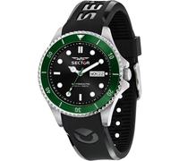 Automatique Montre Homme SECTOR 230 R3221161004 Silicone Noir Vert Sub 100mt