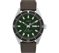 Automatique Montre Homme TIMEX WATERBURY TW2V24700 Cuir Brun Vert