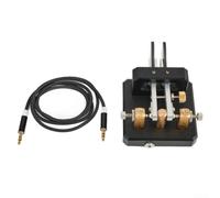 Automatique pour Morse pour code ouble palette pour fonctionnement | Clé télégraphique à double palette en fibre de carbone pour pagaie Morse Jack 3,5 mm pour W Argent pour contact pour
