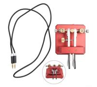 Automatique pour Morse pour code ouble palette pour fonctionnement | Clé télégraphique à double palette en fibre de carbone pour pagaie Morse Jack 3,5 mm pour W Argent pour contact pour
