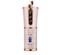 Automatique sans fil Fer à friser, Bigoudis rotatifs avec batterie rechargeable 5000mAh Écran LCD à chambre d'isolation thermique 6 types de réglage de la température et de la minuterie - Or