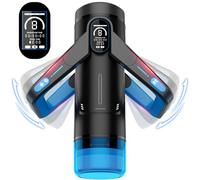 Automatique Sex Toys Masturbateurs Masculins, 9 Poussées Et 9 Modes De Vibration Conception De La Poignée à Ailes, Écran LCD Sex Toýs Homme Suceur Sextoyse Homme Sexmasturbâteur(Bleu)
