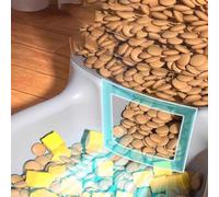 Automatische Haustierfuttermittel - Katzenfuttermittel Für Trockenfutter, Edelstahl, Reiseversorgung Fooder, Großer Kapazität Automatischer Hund Und Katze, Kleine Bis Mittlere Haustiere, Wasserspender
