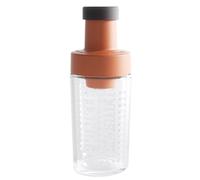 Automeasure Distributeur de sucre en verre avec bec verseur 250 ml - Sucrier doseur pour café, thé et pâtisserie (orange, taille unique)