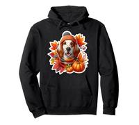 Automne Automne Anglais Setter Chien Propriétaire Amoureux Citrouille Vintage Sweat à Capuche
