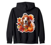 Automne Automne Anglais Setter Chien Propriétaire Amoureux Citrouille Vintage Sweat à Capuche