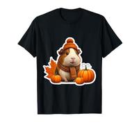 Automne Automne Cochon d'Inde Propriétaire Amoureux des Animaux de Compagnie Thanksgiving Citrouille T-Shirt