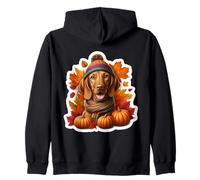 Automne Automne Vizsla propriétaire de Chien à Poil Dur Thanksgiving Maman Papa Sweat à Capuche
