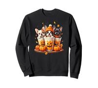 Automne Bouledogue français Trio Citrouille épice Halloween Frenchie Sweatshirt