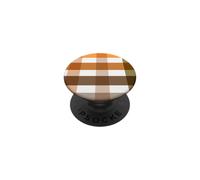 Automne Carreaux festifs Moisson Orange Marron Brun Brun Automne Carreaux PopSockets PopGrip Adhésif
