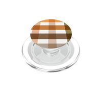 Automne Carreaux festifs Moisson Orange Marron Brun Brun Automne Carreaux PopSockets PopGrip pour MagSafe