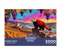 Automne Clos de la Vallée du Rhin Puzzle en Bois Imperméable Puzzles De 1000 Pièces pour Adultes Cadeaux Coloré Jeux Éducatifs