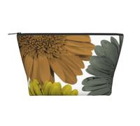 Automne Couleurs Modernes Gerbera Marguerites Floral, Trousse de Toilette Trousse de Maquillage Sac à cosmétiques Trousse de Toilette de Voyage Portable