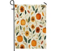 Automne Country Rétro Tournesol Avant Cour Arrière Toile de jute Drapeau de jardin vertical 30,5 x 45,7 cm Double face pour extérieur, ferme bizarre Automne Citrouille Maison Drapeau Imprimé Drapeau