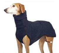 Automne Et Hiver Chaud Lévrier Labrador Berger Grand Chien Vêtements Col Roulé Chemise Pull Polaire Extensible Chien Pull Gilet Veste pour Animal De Compagnie Manteau Costumes,Bleu,S