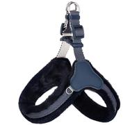 Automne Et Hiver Chauds en Peluche, Harnais De Chien Rembourré Gilet Réglable A Réglable Huisine De Formation pour Chiens Doux pour Pug Yorkshire Chihuahua,Bleu,S