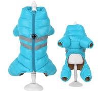 Automne Et Hiver Épais Chaud Chien Veste Manteau Extérieur Imperméable Coupe-Vent Réfléchissant Veste pour Animaux De Compagnie Vêtements Yorkshire Terrier Carlin Chihuahua Labrador Vêtements,Ble