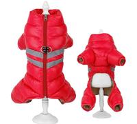 Automne Et Hiver Épais Chaud Chien Veste Manteau Extérieur Imperméable Coupe-Vent Réfléchissant Veste pour Animaux De Compagnie Vêtements Yorkshire Terrier Carlin Chihuahua Labrador Vêtements,Rou