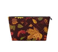 Automne Feuilles d'automne Baies de Gland imprimé, Trousse de Toilette Trousse de Maquillage Sac à cosmétiques Trousse de Toilette de Voyage Portable