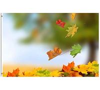 Automne Feuilles Tombantes Érable D'Automne Paysage Naturel Drapeaux Décoratifs D'Extérieur 90X150Cm Avec Œillets Drapeaux De Jardin Suspendre Bannière Pour Chambres Jardin Extérieure