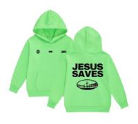 Automne Fille Sweat à Capuche Inspirant Confortable Sweat à Capuche Impression Graphique Sweatshirt Religieux Typographique Dos Imprimé Logo Croix Chemise à Manches Longues pour Église, Stil-c08 Vert