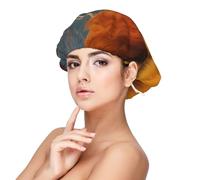 Automne Golden Grass Paysage Adulte Satin Bonnet de Nuit Bonnet de Sommeil Élastique Bonnet de Nuit Réglable Couverture de Cheveux pour Coiffures Noir Taille Unique Noir Taille Unique