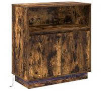""Automne/hiver 2025"" Buffet/Commode/Sidebord - CLOUD - avec LED - Chêne Fumé 71x34,5x75 cm Bois d'ingénierie FR511
